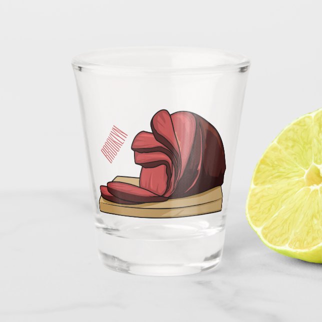 Verre A Shot Illustration de jambon (Devant)