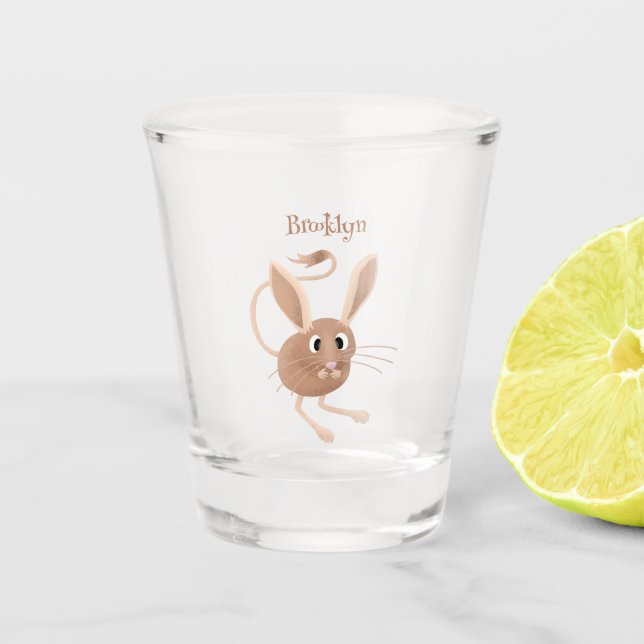 Verre A Shot Illustration de jerboa aux longues oreilles (Devant)