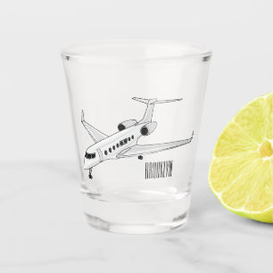 Verre A Shot Illustration de jet privé