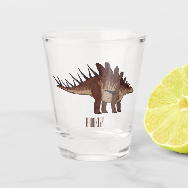 Verre A Shot Illustration de Kentrosaurus (Devant)