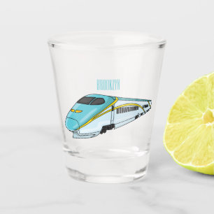 Verre A Shot Illustration de la bande dessinée d'un train à bal
