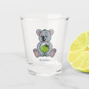 Verre A Shot Illustration de la koala de Cute et de la noix de