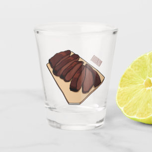Verre A Shot Illustration de la poitrine de boeuf