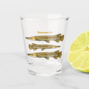 Verre A Shot Illustration de l'alligator garfish