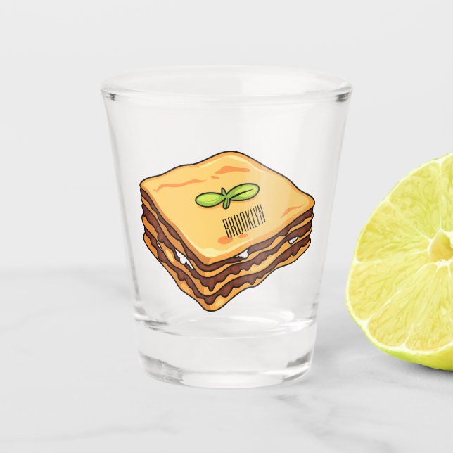 Verre A Shot Illustration de Lasagna (Devant)