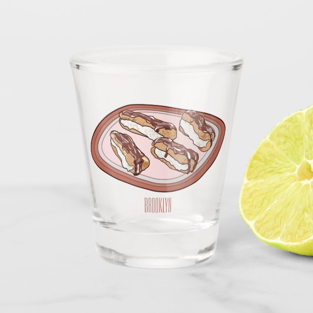 Verre A Shot Illustration de l'éclair de chocolat (Devant)