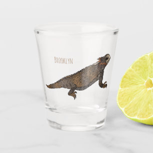 Verre A Shot Illustration de lézard à cornes de Regal