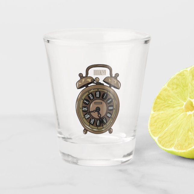 Verre A Shot Illustration de l'horloge d'alarme (Devant)