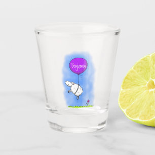 Verre A Shot Illustration de l'humour en ballons de mouton mign