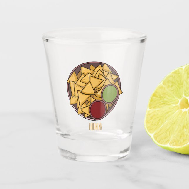 Verre A Shot Illustration de Nachos (Devant)