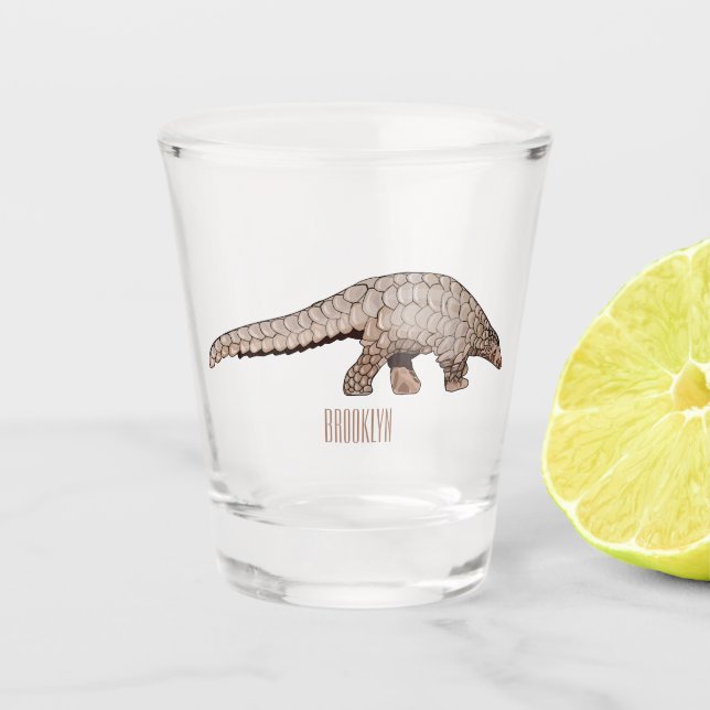 Verre A Shot Illustration de Pangolin (Devant)