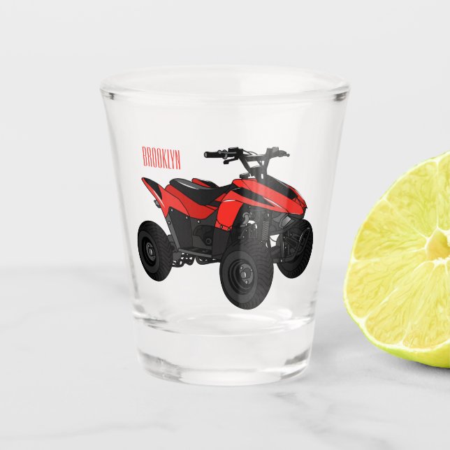 Verre A Shot Illustration de Quad bike atv (Devant)
