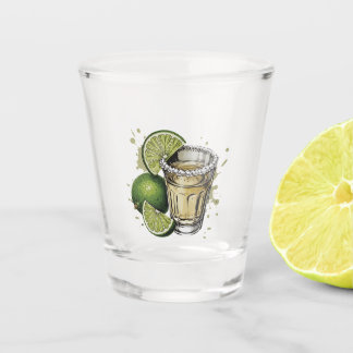Verre A Shot Illustration de shot de tequila au bord salé avec 