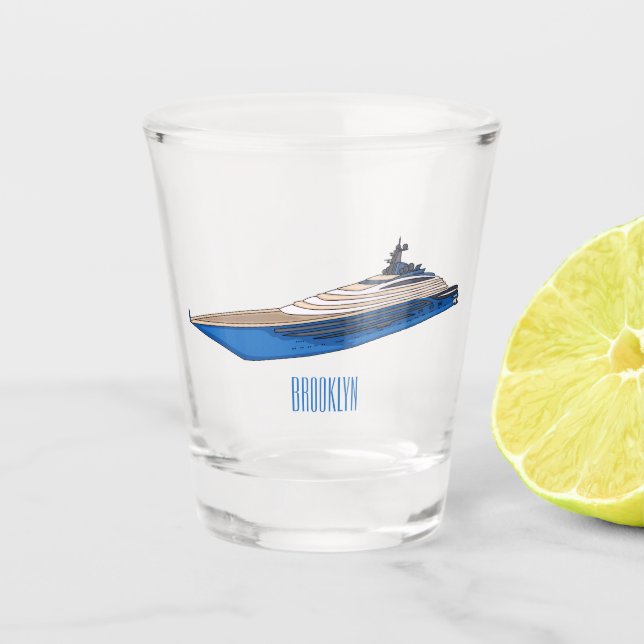 Verre A Shot Illustration de yacht (Devant)