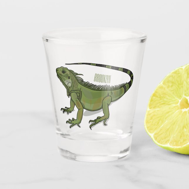 Verre A Shot Illustration d'Iguana (Devant)