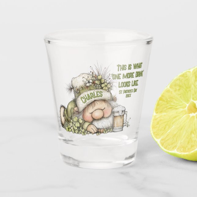 Verre A Shot Illustration drôle de lutin évanoui  (Devant)
