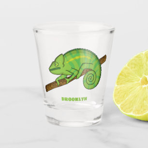 Verre A Shot Illustration du caméléon de la parson