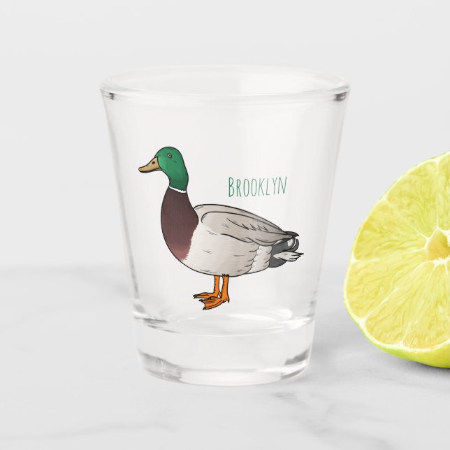 Verre A Shot Illustration du canard de Majard (Devant)