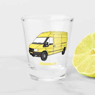 Verre A Shot Illustration du fourgonnette de livraison