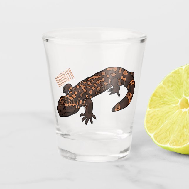 Verre A Shot Illustration du monstre Gila (Devant)