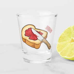 Verre A Shot Illustration du pain et de la confiture