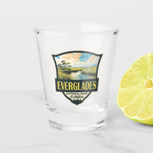 Verre A Shot Illustration du parc national des Everglades Art d (Devant)