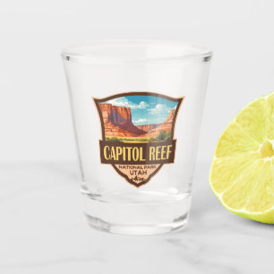 Verre A Shot Illustration du parc national du récif du Capitol