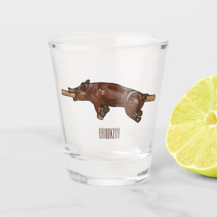 Verre A Shot Illustration du rôti de porc / rôti de porc