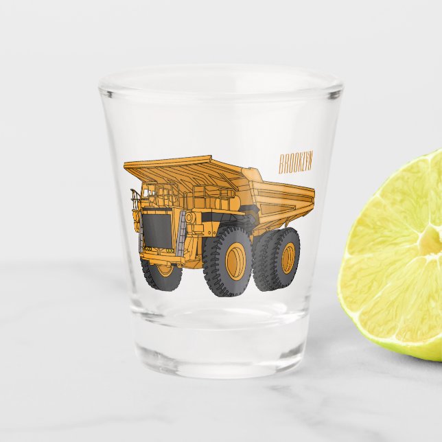 Verre A Shot Illustration d'un camion à grande échelle (Devant)