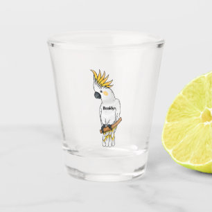 Verre A Shot Illustration d'un oiseau de cokatoscope à crête de