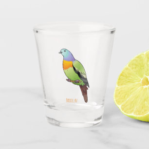 Verre A Shot Illustration d'un pigeon à cou rose