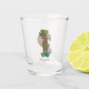 Verre A Shot Illustration d'une anteure de pangolin mignonne