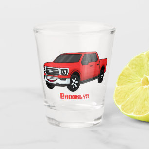 Verre A Shot Illustration d'une camionnette rouge mou