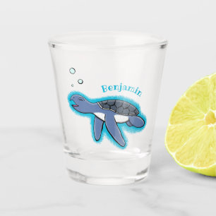 Verre A Shot Illustration d'une petite tortue de mer