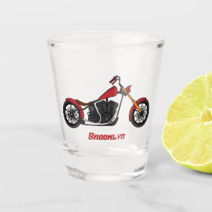 Verre A Shot Illustration motocyclette de style hélicoïdal