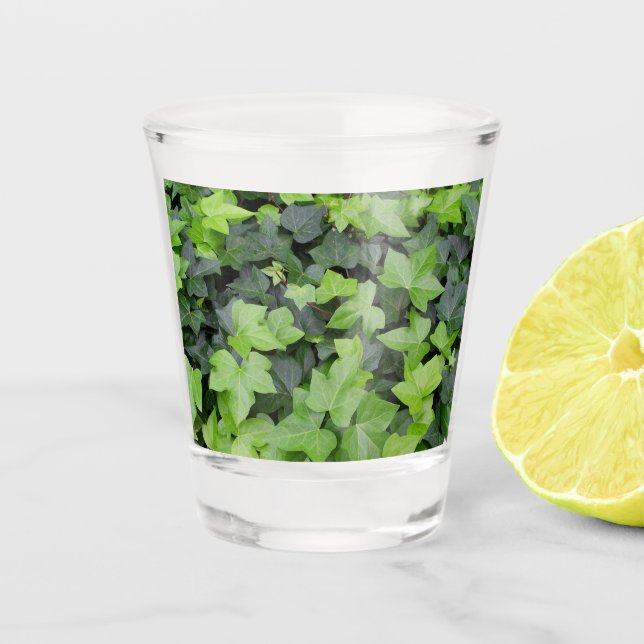 Verre A Shot Impression botanique verte Ivy (Devant)