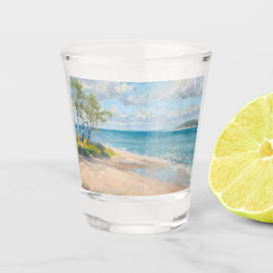 Verre A Shot Impression d'art de plage Fine Art Coastal Breeze