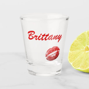 Verre A Shot Impression rouge vif