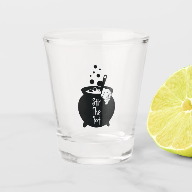 Verre A Shot Incorporer Le Pot (Pot À Sorcières) (Devant)