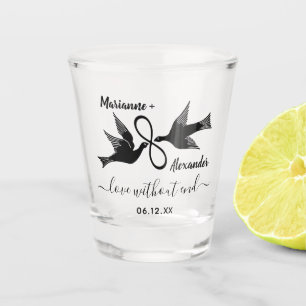 Verre A Shot Infinité des Lovebirds Mariages Noms de couple p