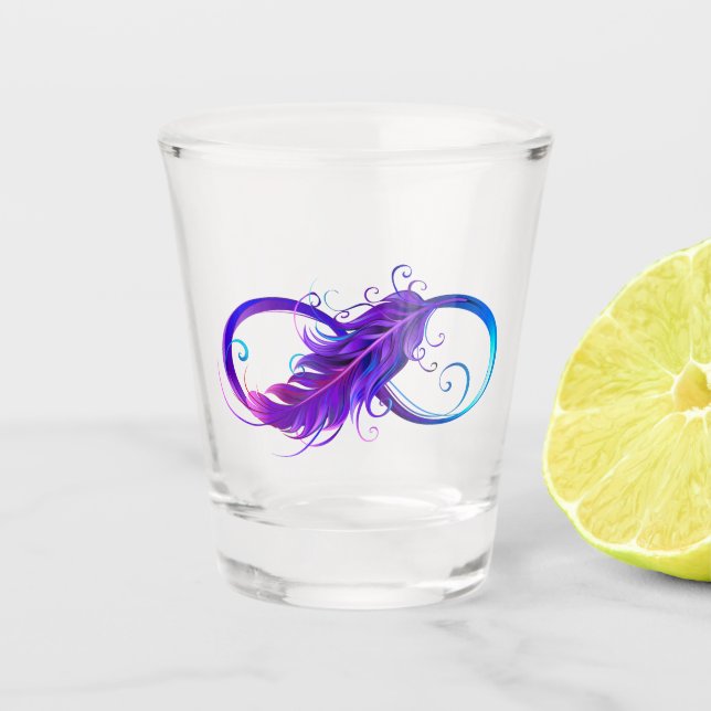 Verre A Shot Infinity with Purple Feather (Devant)