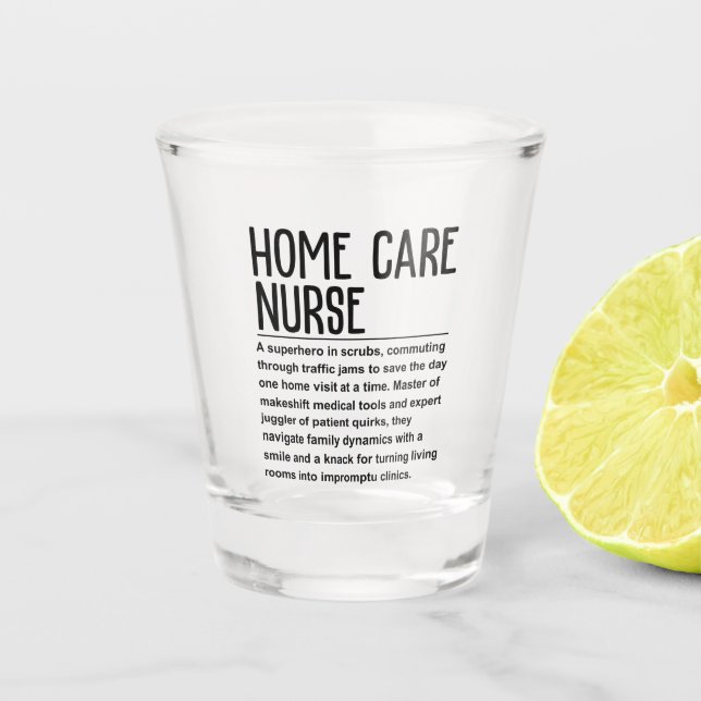 Verre A Shot infirmière en soins à domicile (Devant)