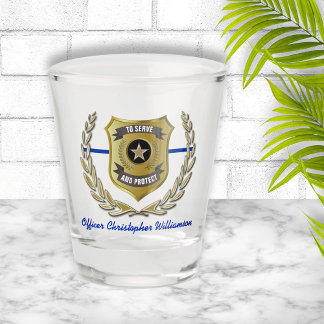 Verre A Shot Insigne de policier personnalisé