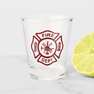 Verre A Shot Insigne de sapeur-pompier de corps de
