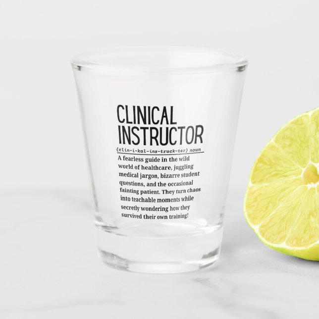 Verre A Shot Instructeur clinique (Devant)