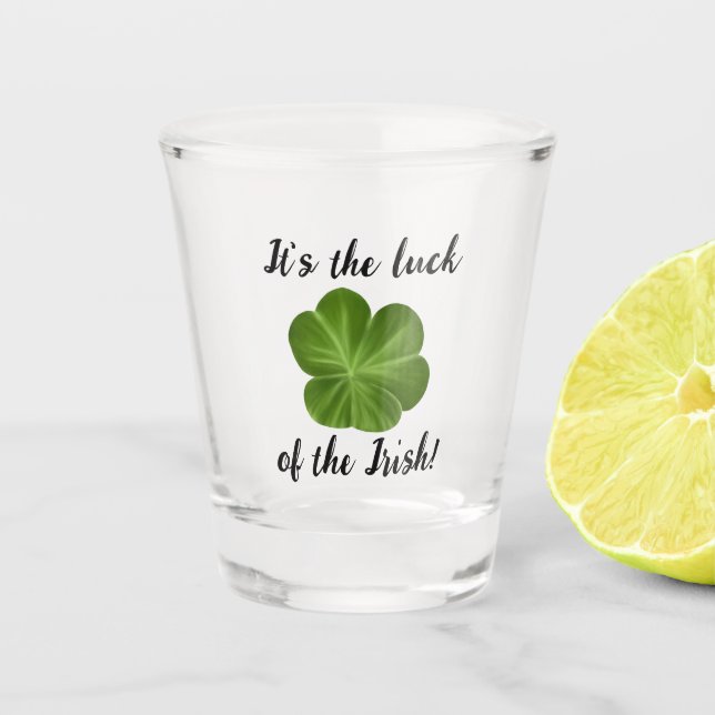 Verre A Shot Irish St Patrick's Day Citations amusantes (Devant)