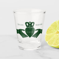 Irlandais Claddagh Ring Simple Graphic Green Maria