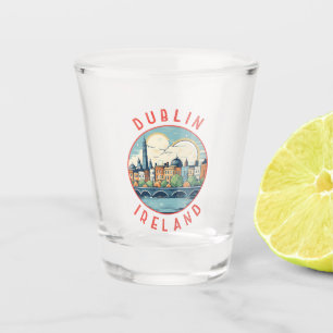Verre A Shot Irlande de Dublin Cercle retro désorganisé