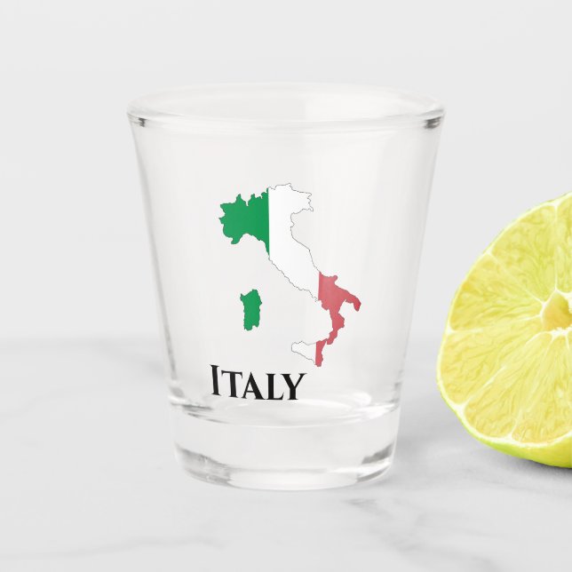 Verre A Shot Italie Carte du drapeau italien (Devant)