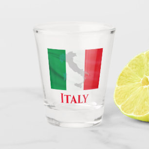 Verre A Shot Italie Carte du drapeau italien